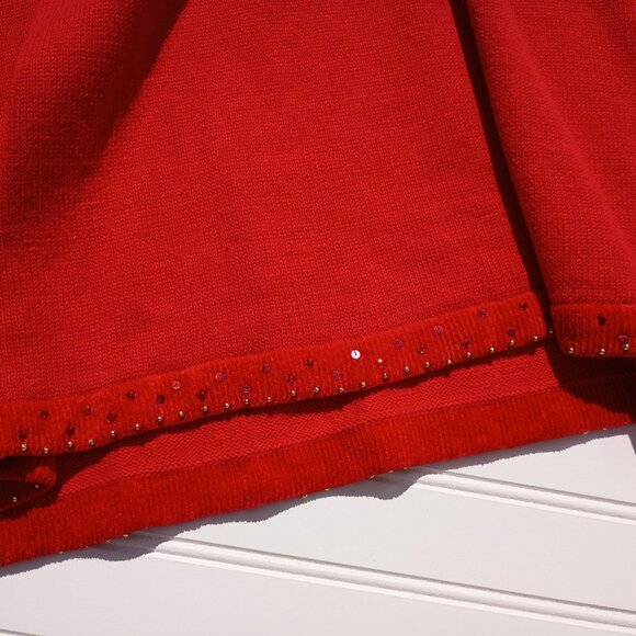 THE QUACKER FACTORY Sweater Womens 1X Red Patriotic Christmas American Flag NWT - Picture 11 of 15